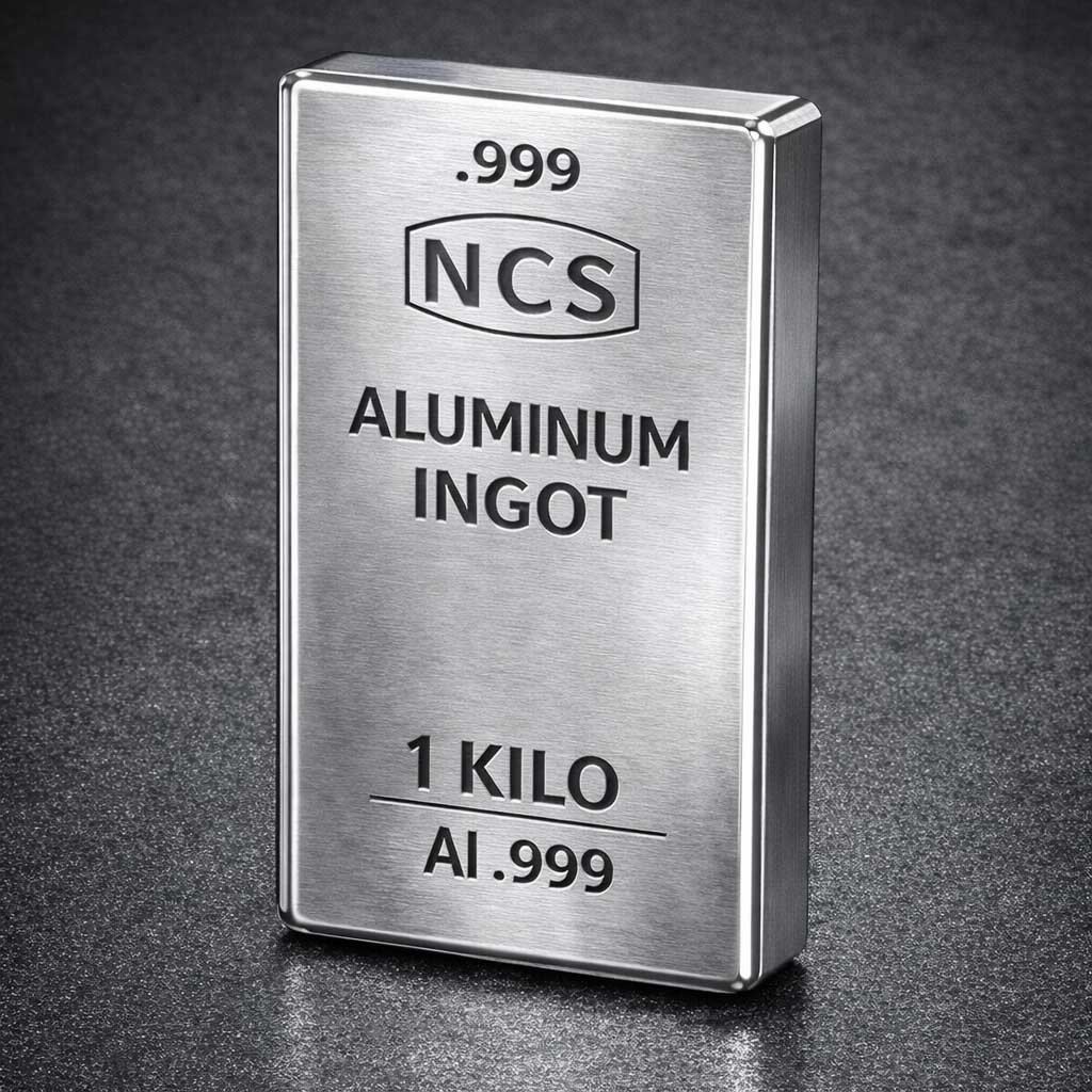 1 Kg. Alüminyum Külçe - %99,9 Saf Koleksiyonluk Metal